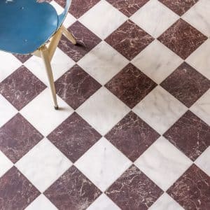 Checkboard Pattern Marble Mosaic Tiles