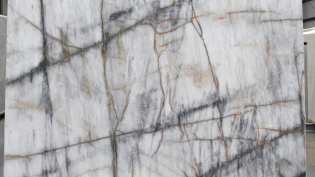 Cristallo Grigio grey quartzite slab, batch 1573-2Q