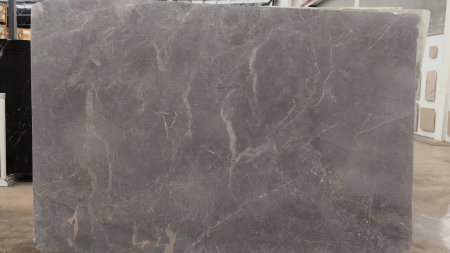 Andromeda honed brown limestone slab with white veining, batch 1049B-5M