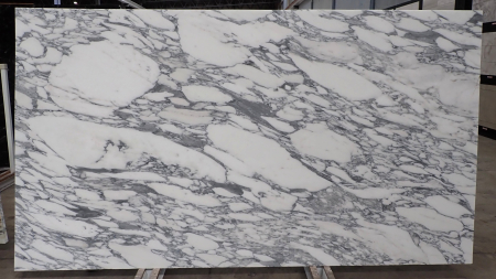 Arabescato Corchia honed white marble slab with grey veining, batch 1321B-1M