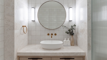 Arctic Ice Bathroom Wall and Vanity Benchtop