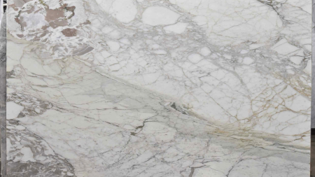 Calacatta Vagli honed white marble slab, batch 1499-5M