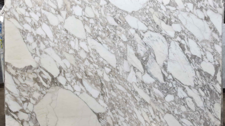 Calacatta Vagli honed white marble slab, batch 1499-4M