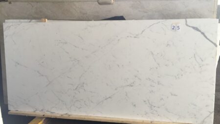 Calacatta Statuario white marble slab with grey veining, batch 632-2M