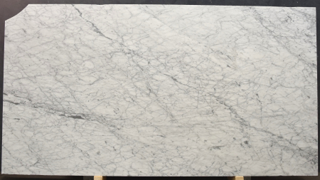 Carrara honed white marble slab with grey veining, batch 1660-5M