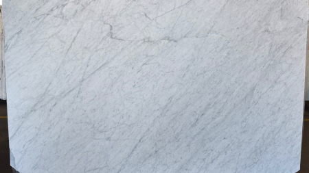 Carrara white marble slab with grey veining, batch 1040-1M