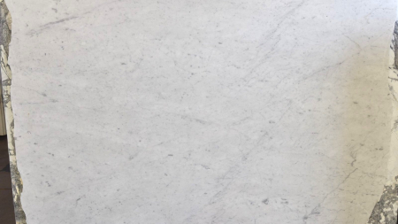 Carrara white marble slab with grey veining, batch 928-2M