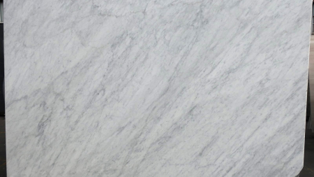 Carrara white marble slab with grey veining, batch 0009V-2M