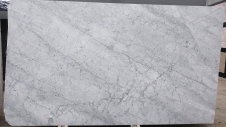 Carrara white marble slab with grey veining, batch 1005B-1M