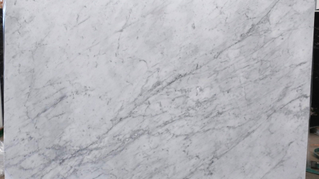Carrara white marble slab with grey veining, batch 1150B-1M