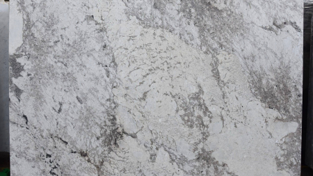 Cloud White honed cream granite slab with grey veining, batch 1523-1G