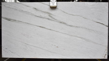 Everest White honed quartzite slab with charcoal veining, batch 1532-2Q