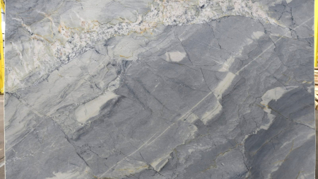 Exuma Grey honed blue quartzite slab with rust veining, batch 1384-1Q