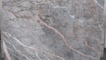 Fior Di Pesco polished grey marble slab, batch 1174-4M