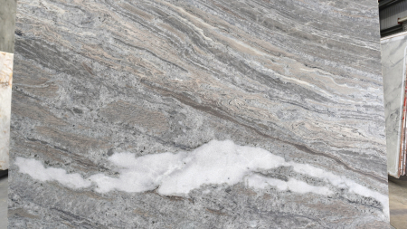 Galaxy Grey honed brown quartzite slab, batch 1654V-2Q