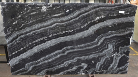 Hadean Black polished granite slab, batch 872-3G
