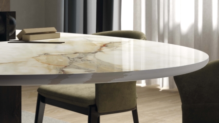 Infinity Calacatta Hermitage Porcelain Slabs Table