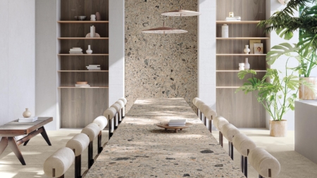 Infinity Ceppo Romano Porcelain Slabs Dining Table