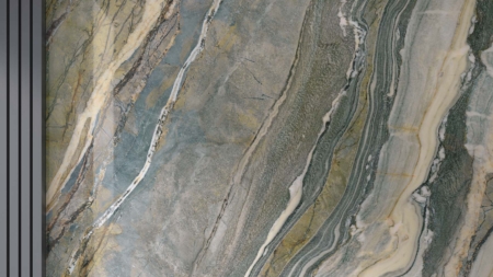 Infinity Royal Peacock Porcelain Slabs Bathroom