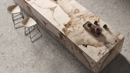 Infinity Magellano Porcelain Slabs Kitchen Island