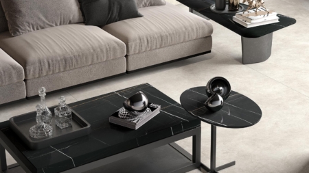 Infinity Chianca Di Ostuni Porcelain Slabs Living Area