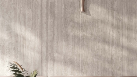 Infinity Travertino Chiaro Porcelain Slabs Wall