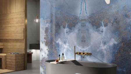 Infinity Thunderstorm Porcelain Slabs Bathroom Wall