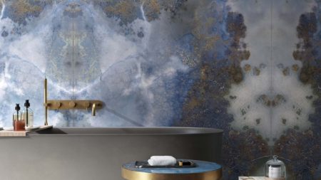 Infinity Thunderstorm Porcelain Slabs Bathroom Wall
