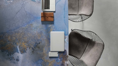 Infinity Thunderstorm Porcelain Slabs Dining Table