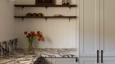 Infinity Calacatta Viola Porcelain Slabs Kitchen Benchtop