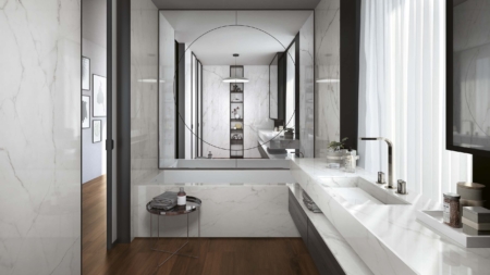 Infinity Calacatta Glory Porcelain Slabs Bathroom Vanity