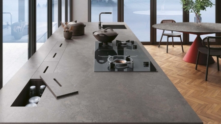 Infinity Porcelain Slabs Buxy Select Kitchen Island