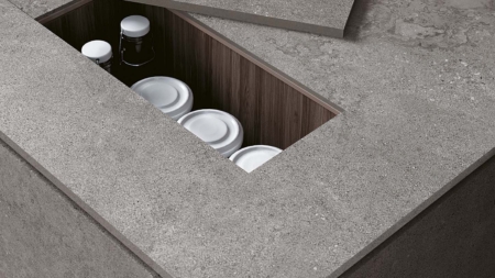 Infinity Porcelain Slabs Buxy Select Kitchen Island