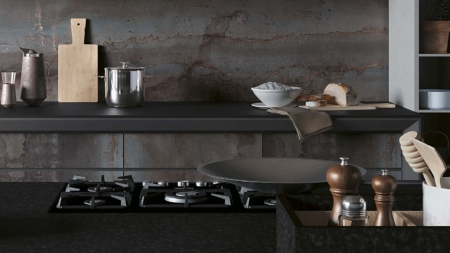 Infinity Nero Granite Porcelain Slabs Kitchen Benchtop