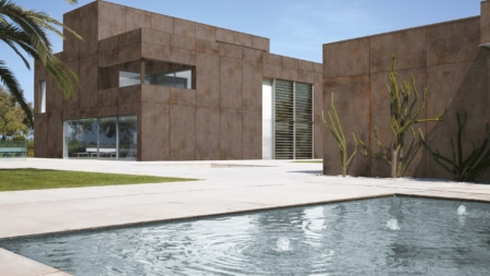 Infinity Metal Corten Porcelain Slabs Facade