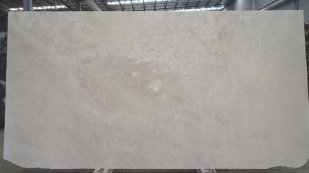 Navona honed beige travertine slab, batch 1527B-2T