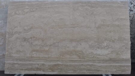 Navona honed beige travertine slab, batch 1482-2T