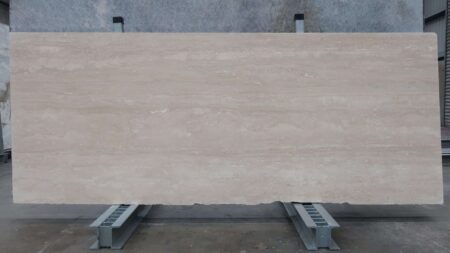 Navona honed beige travertine slab, batch 1624-1T