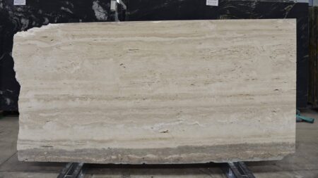 Navona honed beige travertine slab, batch 1632B-2T