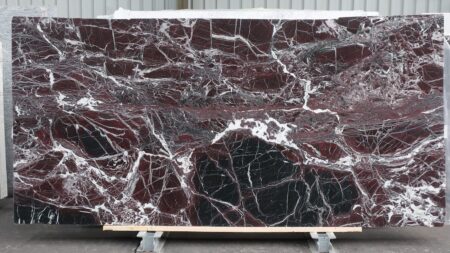 Rosso Levanto honed purple marble slab, batch 1349V-4M