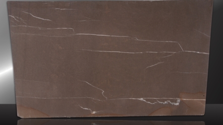 Pietra Piasentina brown limestone slab with white veining, batch 534-7L