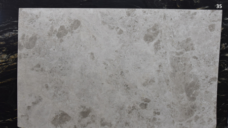 Silver Casa honed grey limestone slab, batch 1379-1L