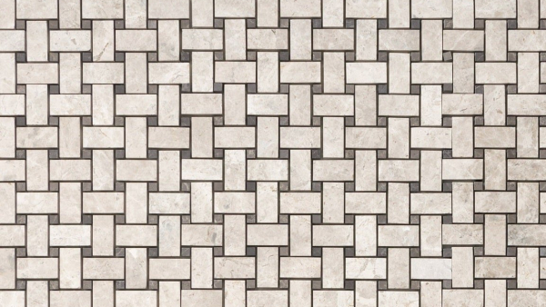 Silver Casa Limestone Basket Weave Mosaic