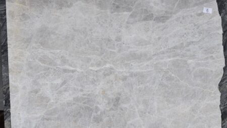 Silver Liberty honed grey dolomite slab with red veining, batch 1059-2D