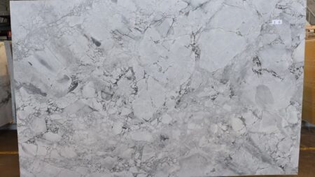 Super White leathered grey dolomite slab, batch 1218-2D