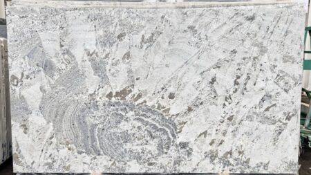 Tiffany White honed cream granite slab, batch 1523-3G