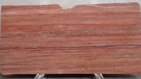 Travertino Rosso honed red travertine slab, batch 1489-2T
