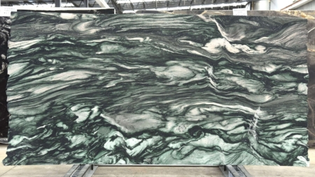Lapponia honed green quartzite slab, batch 1675B-3Q