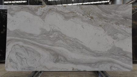 Volakas honed white dolomite slab, batch 1674B-1D