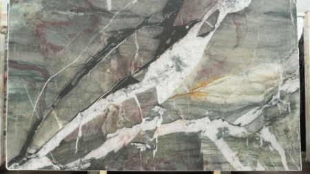 Botanic Crystal honed green quartzite slab, batch 1682-2Q